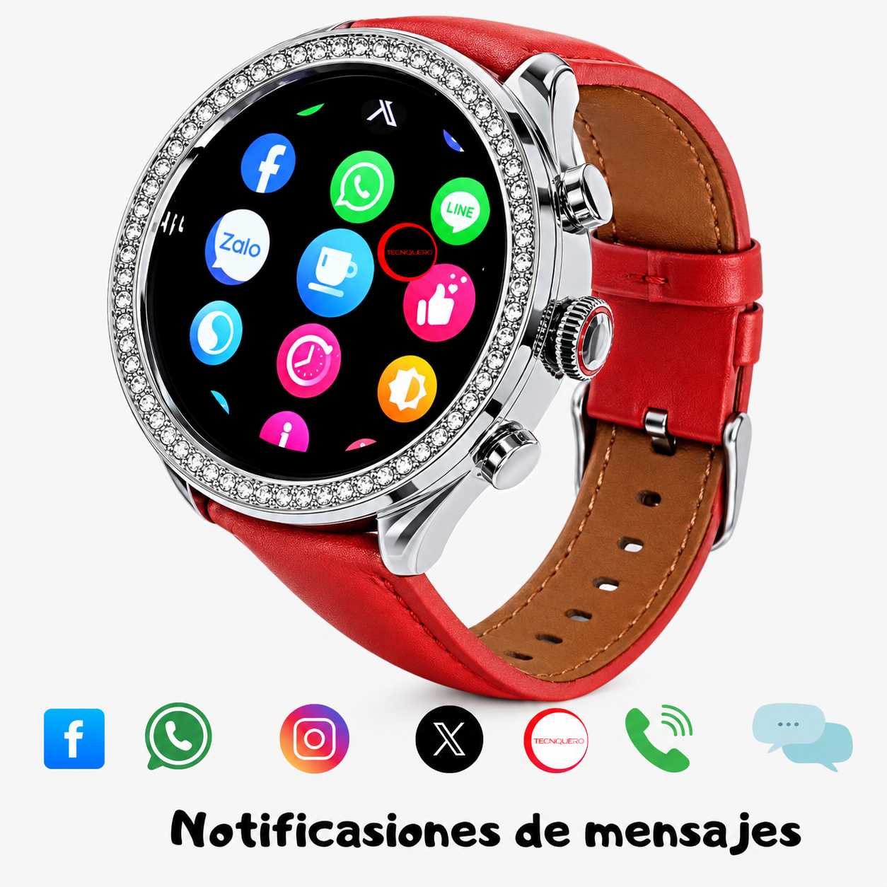 Smartwatch Bossney WS GS83 Rojo – Elegancia, Tecnología y Bienestar en Tu Muñeca