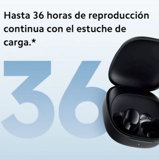 Audifonos Xiaomi redmi buds 6 play bluetooth 36 horas de autonomia, largo alcance Negro