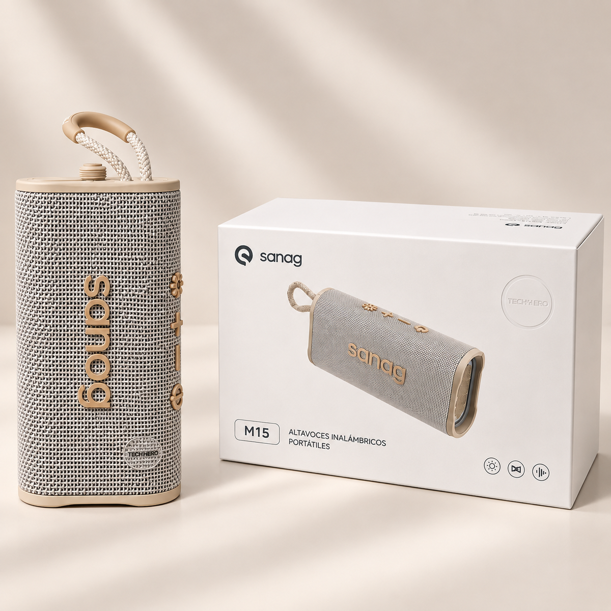 AUDIFONOS G-TIDE H21 (PLATA) + SMARWATCH HONOR CHOICE 2 EPIC AMOLED + BOCINA SANAG M15 (BEIGE)
