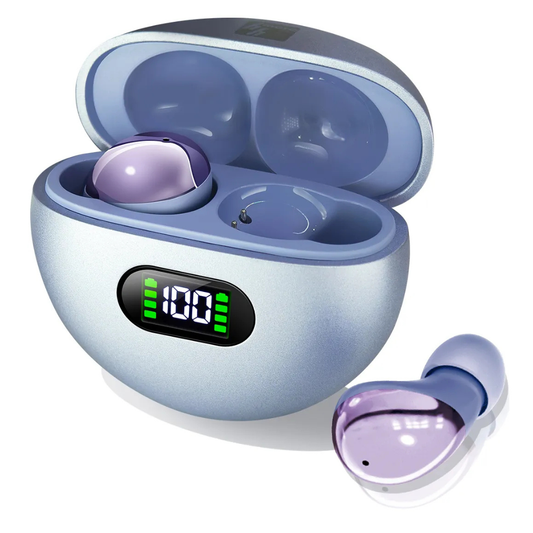 Audífonos HH More Mini T35 Bluetooth 6.0 Ultra Compactos para Sueño y Música. PÚRPURA