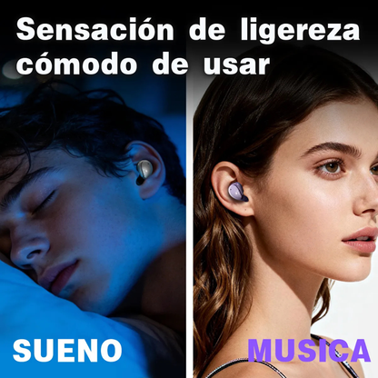 Audífonos HH More Mini T35 Bluetooth 6.0 Ultra Compactos para Sueño y Música. PÚRPURA