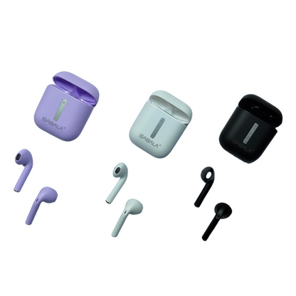 Audífonos  Bluetooth 5.3 SABALA ST-58, música, llamadas, batería 4 horas.(3 PIEZAS)