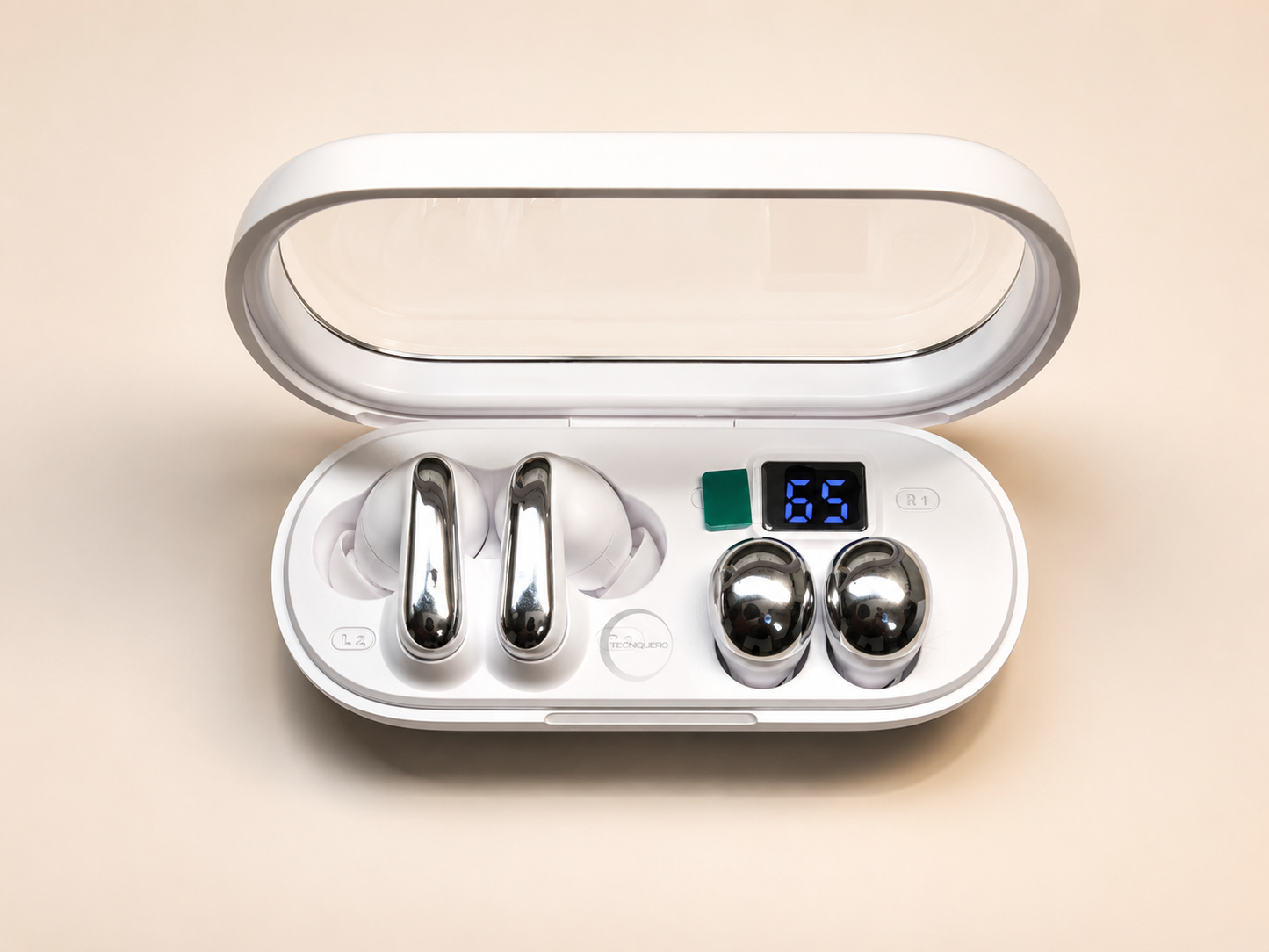 Audífonos 2 en 1 HH More T55 Pro & Mini TWS Inalámbricos Bluetooth con Control Táctil