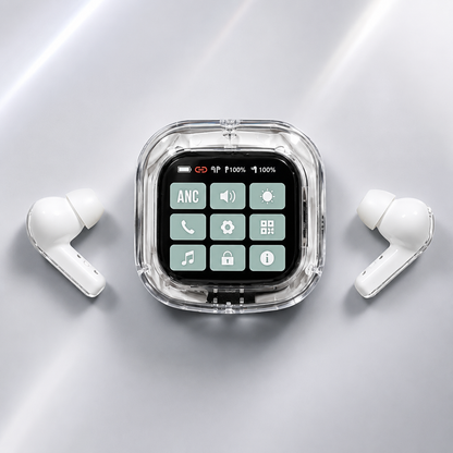 SmartBuds AI con Pantalla Táctil, Traducción Inteligente y Audio Hi-Resolution