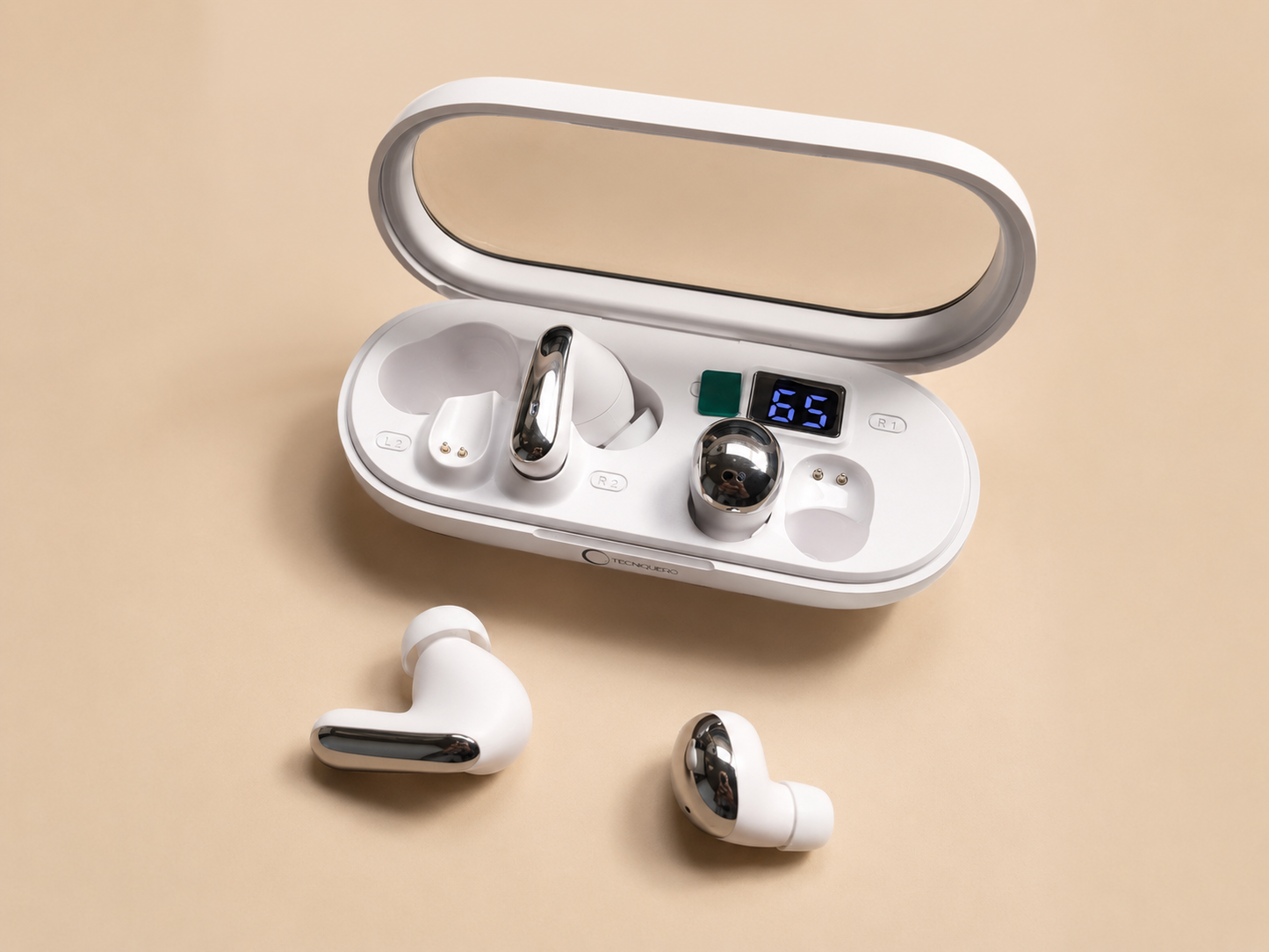 Audífonos 2 en 1 HH More T55 Pro & Mini TWS Inalámbricos Bluetooth con Control Táctil