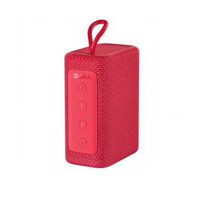 Bocina Bluetooth 1HORA BOC244 Roja Portátil con Sonido Estéreo y TWS