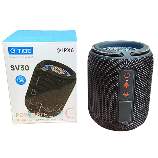 Bocina G-Tide SV30 Bluetooth Portátil  con Luces LED y Sonido Hi-Fi