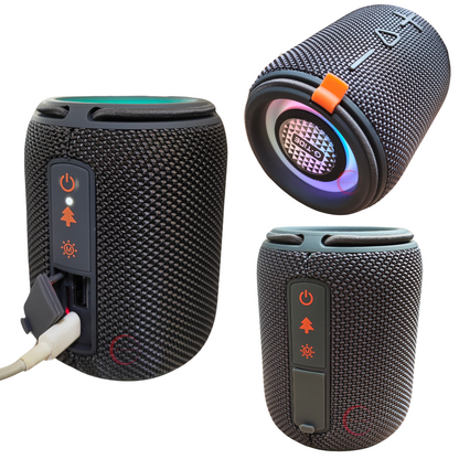 Bocina Bluetooth Portátil G-Tide SV30 con Luces LED y Sonido Hi-Fi