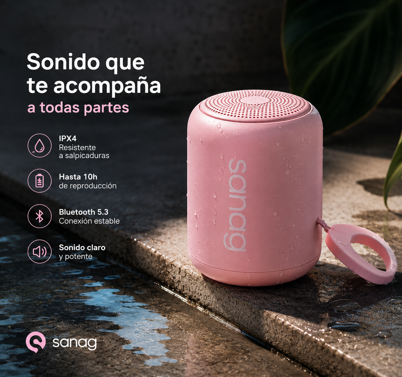 Bocina Bluetooth Sanag X6S Portátil – Sonido potente, diseño compacto y batería de larga duración
