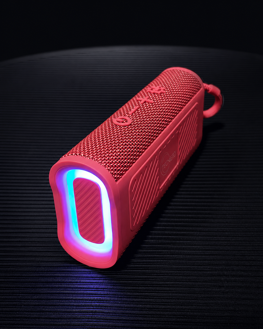 Bocina Portátil Sanag M15 Roja Bluetooth 5.4 con Luces RGB, 10W y Resistente al Agua