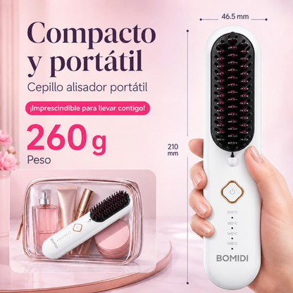 Cepillo Alisador Inalámbrico Alaciador Bomidi HB2 USB-C 4000mAh con 4 Temperaturas