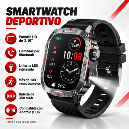 Smartwatch Deportivo + Audífonos Bluetooth G‑TiDE L22