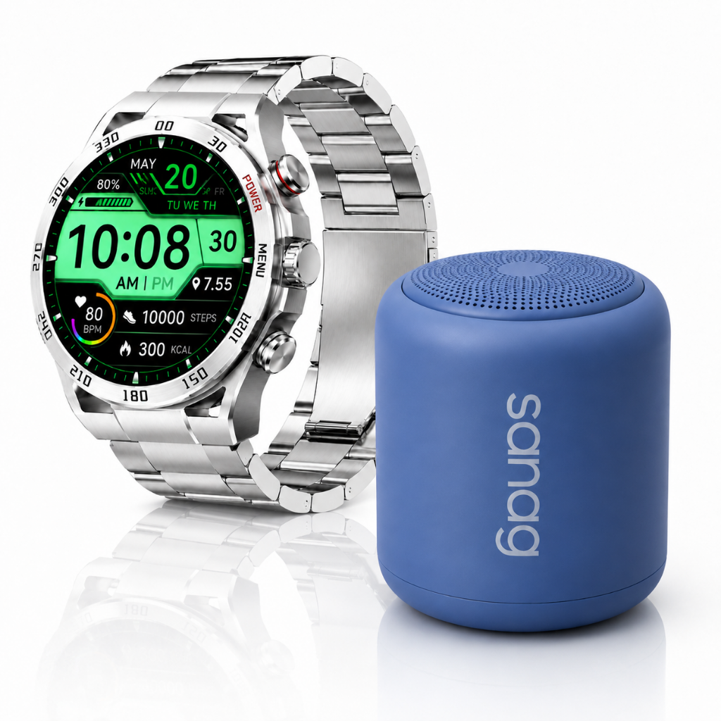 Smartwatch Filwans GTR AMOLED con Llamadas Bluetooth + Bocina Sanag X6S EXTRA BASS con Hasta 24 Horas de Batería
