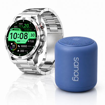 Smartwatch Filwans GTR AMOLED con Llamadas Bluetooth + Bocina Sanag X6S EXTRA BASS con Hasta 24 Horas de Batería