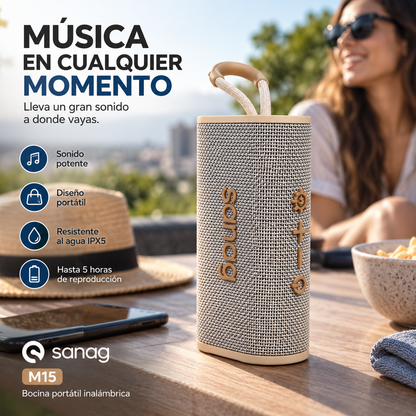 SMARTWACTH G-TIDE R6 PRO (GRIS) + BOCINA SANAG M15 (BEIGE) +  AUDIFONOS HH MORE T-55 (PLATA)