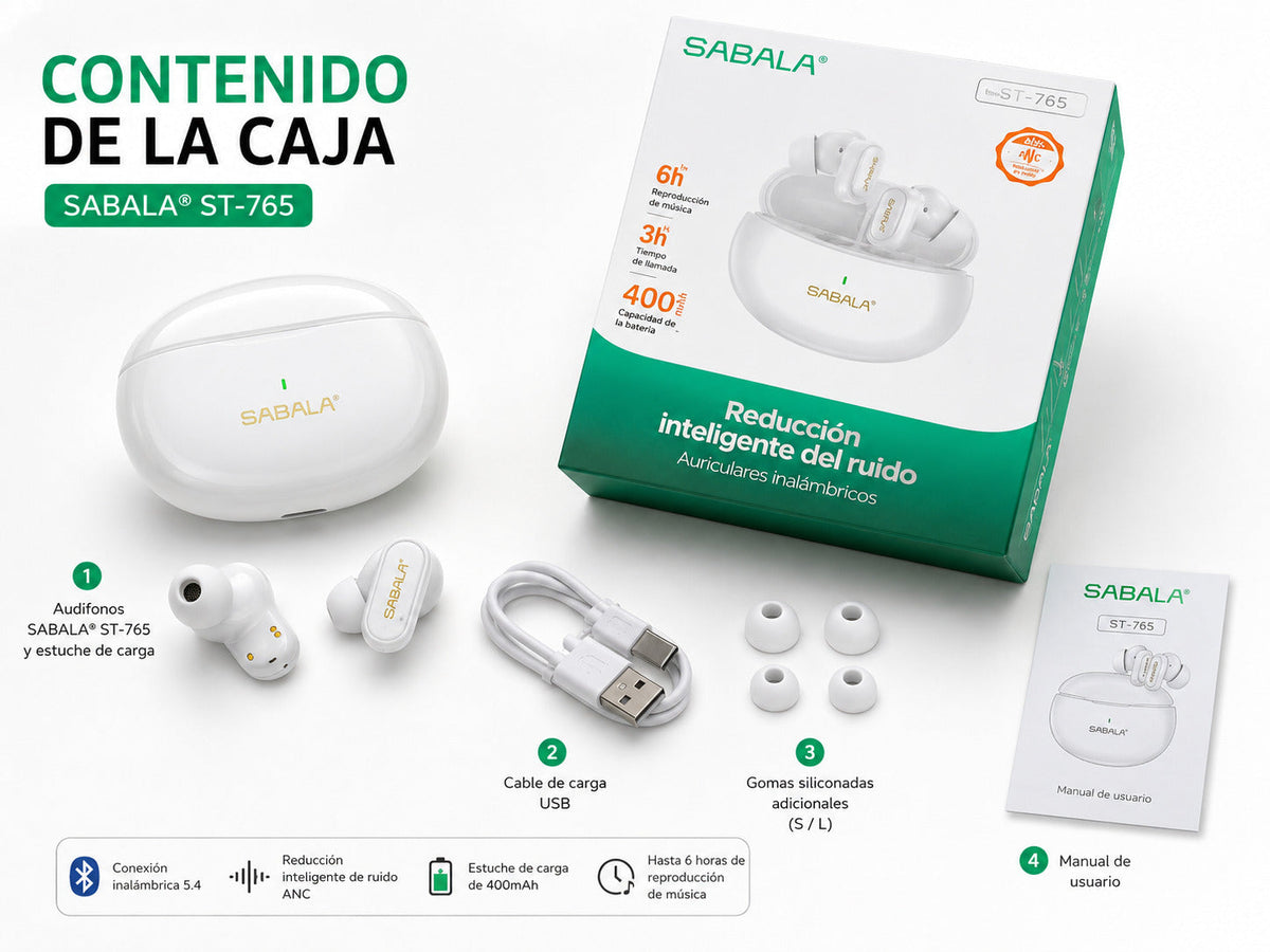 Smartwatch Xiaomi Watch 5 Active (Plata) + Bocina Xiaomi Essentials (Verde) + Audifonos inalambricos SABALA ST-765