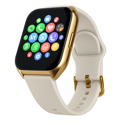 Smartwatch Filwans GTS Mini Pantalla 1.85 Pulgadas 78 Modos Deportivos Llamadas Bluetooth IP68 batería 250mAh, Dorada