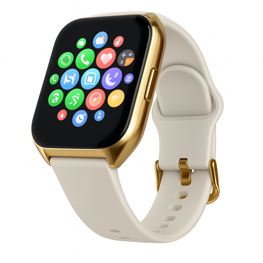 Smartwatch Filwans GTS Mini Pantalla 1.85 Pulgadas 78 Modos Deportivos Llamadas Bluetooth IP68 batería 250mAh, Dorada