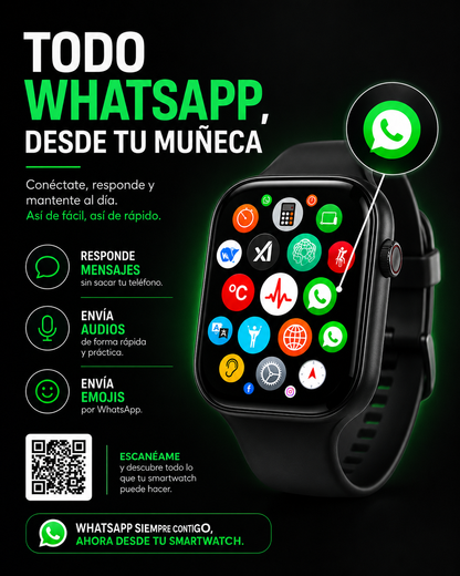 Smartwatch U5 con Mensajería, Llamadas, Audios, Emojis y Funciones Deportivas