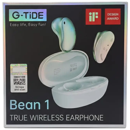 G-Tide Bean 1 Auriculares Bluetooth 5.3, Micrófono, Control Táctil y Resistencia al Sudor