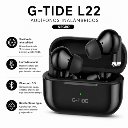 AUDIFONOS G-TIDE L22 (NEGRO) + SMARWATCH HONOR CHOICE 2 EPIC AMOLED + BOCINA G-TIDE SV30 (NEGRA)