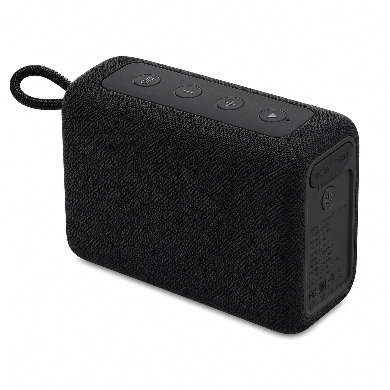 Bocina Bluetooth 1HORA BOC244 Negra Portátil con Sonido Estéreo y TWS