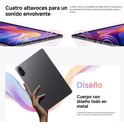 Tablet Xiaomi Redmi Pad2 De 256gb 8gb 11'' Fhd+ 90hz Color Gris