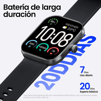 Smartwatch Haylou S6 con Llamadas Bluetooth, Notificaciones de Apps, 127 Deportes y Monitor de Salud – Pantalla HD 2.01"