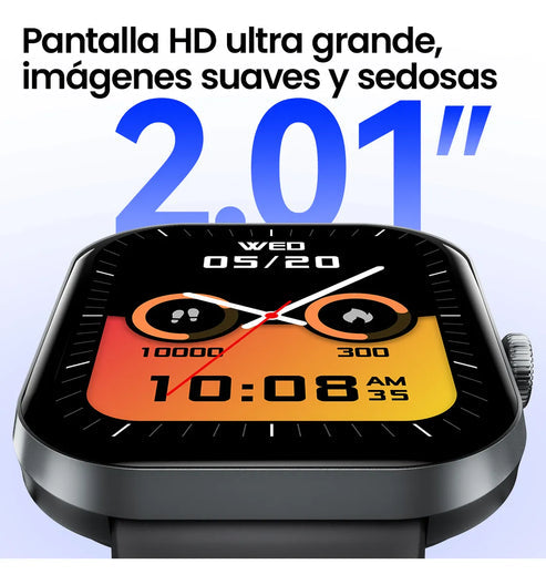 Smartwatch Haylou S6 con Llamadas Bluetooth, Notificaciones de Apps, 127 Deportes y Monitor de Salud – Pantalla HD 2.01"