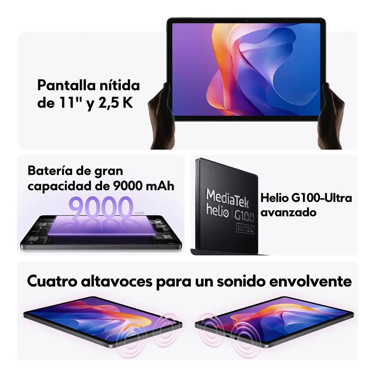 Tablet Xiaomi Redmi Pad2 De 256gb 8gb 11'' Fhd+ 90hz Color Gris