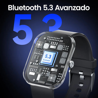 Smartwatch Haylou S6 con Llamadas Bluetooth, Notificaciones de Apps, 127 Deportes y Monitor de Salud – Pantalla HD 2.01"