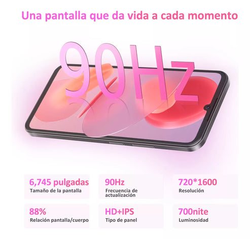 Celular Cubot A30 Dual SIM 128GB - 6GB RAM Pantalla HD+ 6.745" Cámara 48MP Android 14