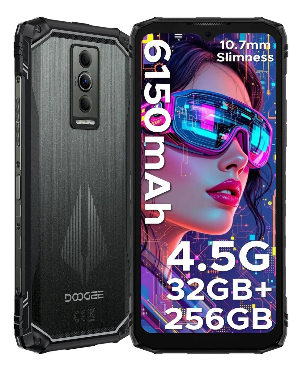 DOOGEE Blade10 Pro Energy 256GB 32GB RAM Android 15 – Celular Rugged 6150mAh 50MP Dual SIM