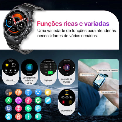 Smartwatch Filwans Gtr Amoled Bluetooth Llamadas, Mensajes.Negro