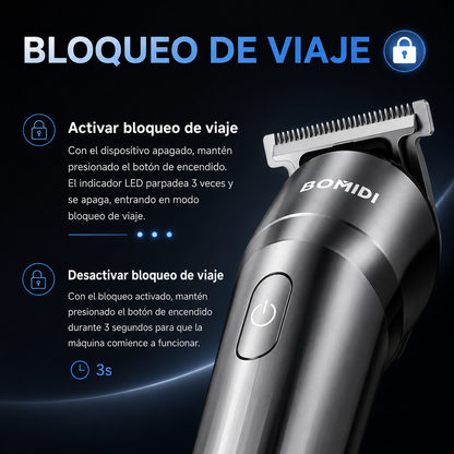 Combo BOMIDI L2 Cortadora de Cabello Recargable + Mini Afeitadora G05 Portátil