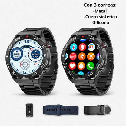 Smartwatch P9 Ultimate con Llamadas Bluetooth, Correas Intercambiables, Modos Deportivos, Brújula y Funciones Inteligentes