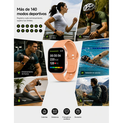 SMARTWATCH XIAOMI REDMI WATCH 6 ACTIVE (ORANGE) + BOCINA XIAOMI SOUND POCKET (ROSA) + AUDIFONOS G-TIDE L42 (ROSA)