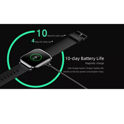 Smartband Watch Responde llamadas GS QCY, pantalla 2.02 pulgadas. Batería 10 días, notifica apps. OPEN BOX