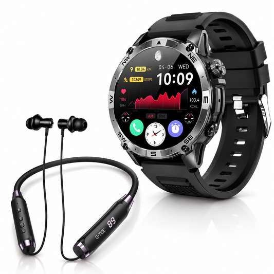 SMARTWACTH G-TIDE R6 PRO (NEGRO) + AUDIFONOS G-TIDE EG22