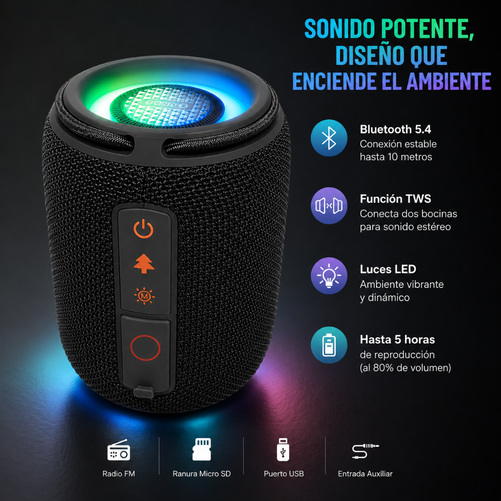 SMARTWACTH G-TIDE R6 PRO (GRIS) + BOCINA G-TIDE SV-30 + AUDIFONOS G-TIDE H21 (METAL)
