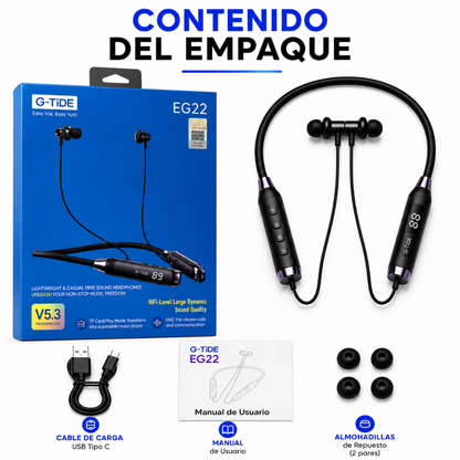 SMARTWACTH G-TIDE R6 PRO (NEGRO) + AUDIFONOS G-TIDE EG22