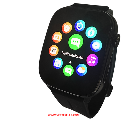 Reloj inteligente G-tide S6 pro smartwatch, pantalla curva amoled, con 3 correas y una pulsera regalo, llamadas, notificaciones