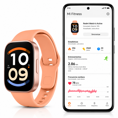 SMARTWATCH XIAOMI REDMI WATCH 6 ACTIVE (ORANGE) + BOCINA SANAG M15 (NEGRA)