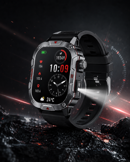 Smartwatch Deportivo HD con Llamadas Bluetooth, Linterna LED y Monitoreo de Actividad