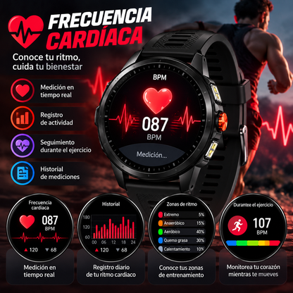Combo TECNIQUERO NEXWATCH X5 + Audífonos G-TiDE L22 Smartwatch con Llamadas, Doble Linterna y Bluetooth 5.3