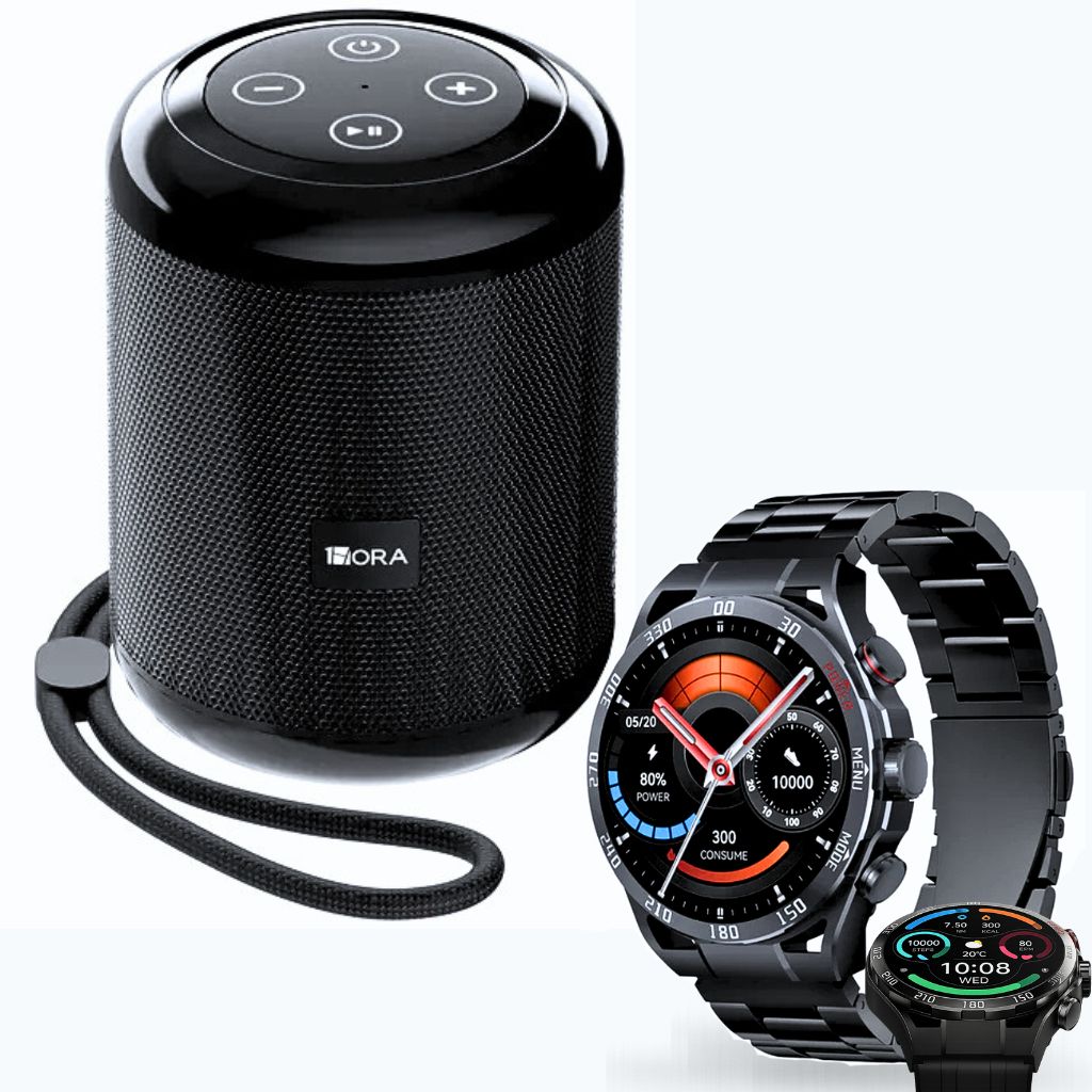 1HORA BOC062 Bocina Subwoofer y Smartwatch Filwans Gtr