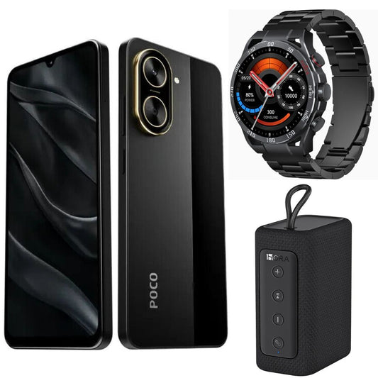 XIAOMI POCO C71 + SMARTWATCH FILWANS GTR + BOCINA 1HORA BOC244