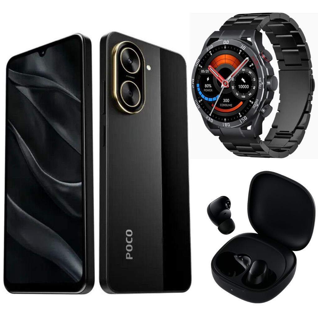 XIAOMI POCO C71 + SMARTWATCH FILWANS GTR + REDMI BUDS 6 PLAY