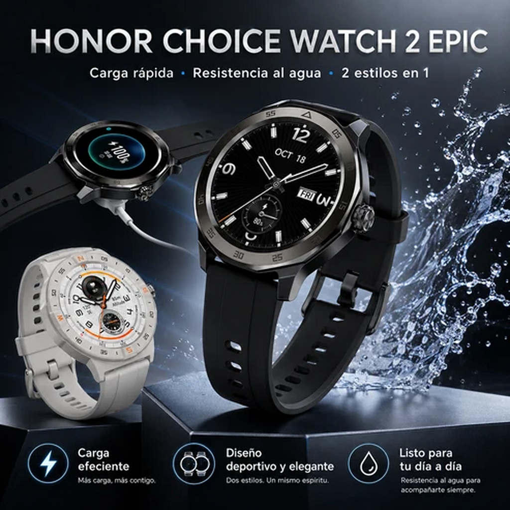 SMARTPHONE XIAOMI POCO C71 4/128 GB (NEGRO) + SMARWATCH HONOR CHOICE 2 EPIC AMOLED