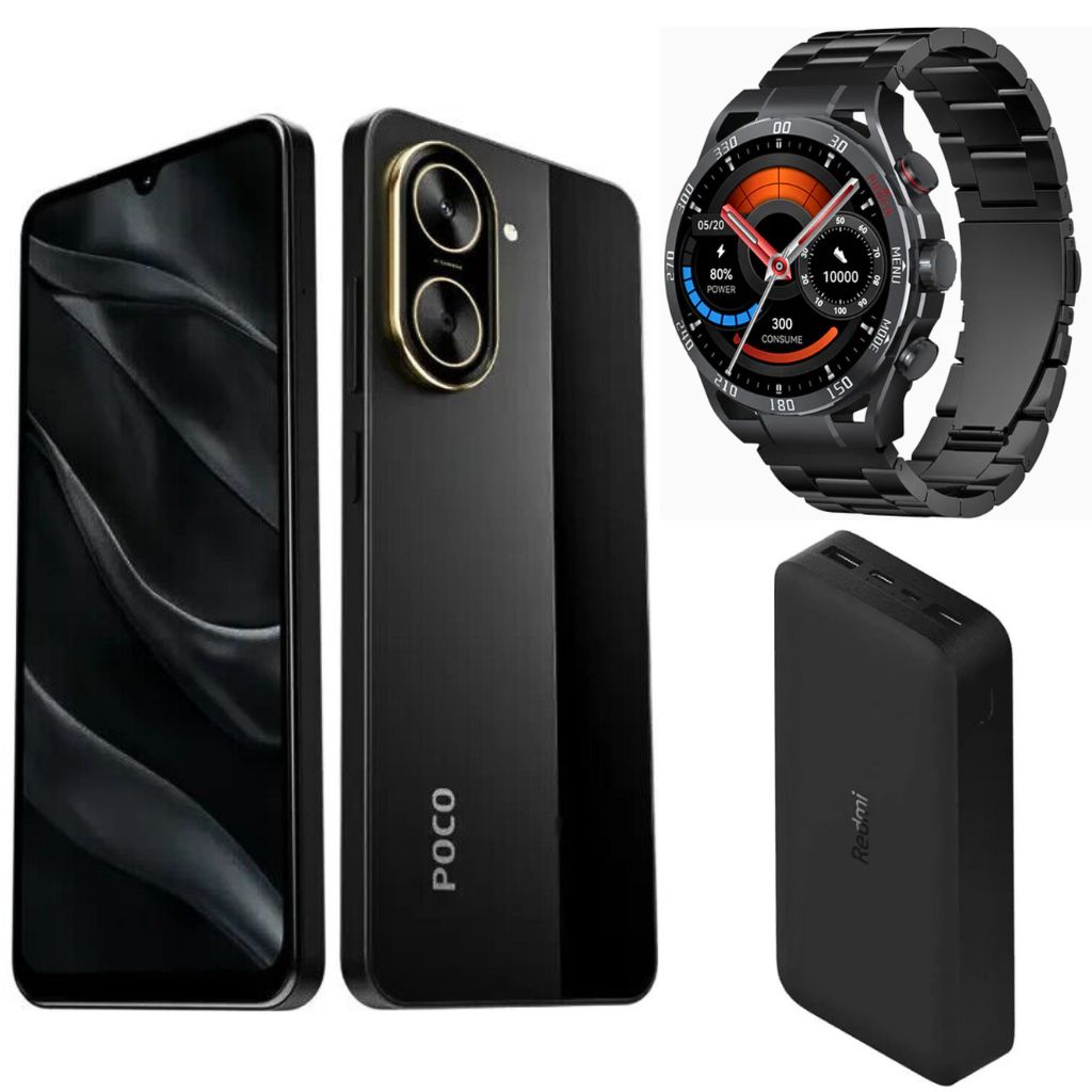 Xiaomi POCO C71 + SMARTWATCH FILWANS GTR + POWER BANK XIAOMI 20000 mAh